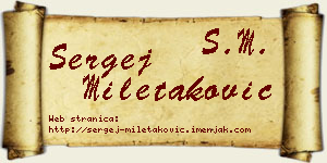 Sergej Miletaković vizit kartica